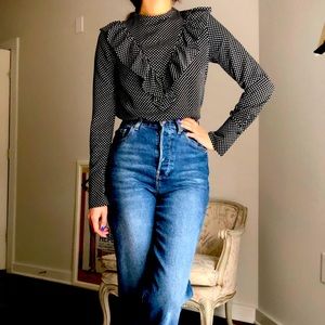 COPY - H&M Polka Dot Ruffle Blouse